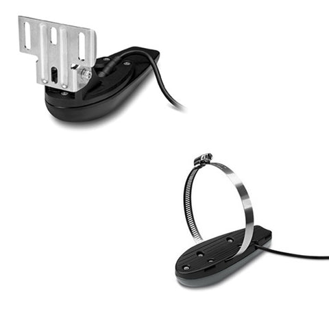 Garmin GT20-TM Transom Mount DownVu 500W (CHIRP 455/800kHz) Traditional 500W (77/200 Hz) Transducer w/Temp - 4-Pin