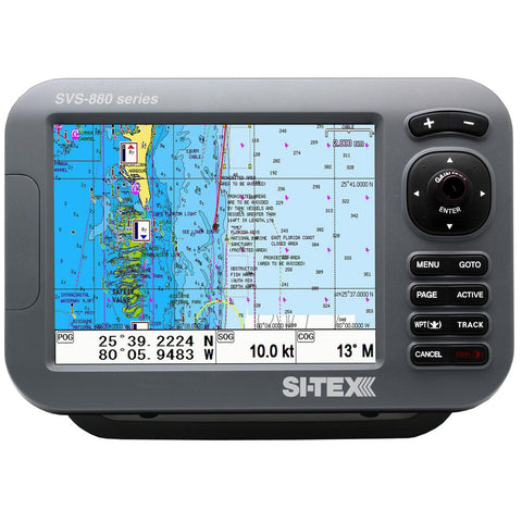 SI-TEX Standalone 8" Chartplotter System w/Color LCD, Internal  External GPS Antenna  C-MAP 4D Card