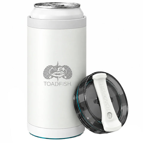 Toadfish SmartGrip 4in1 Can Cooler  12oz  White 1413