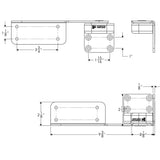 TACO Command Ratchet Hinges  938  Polished 316 Stainless Steel  Pair H250016