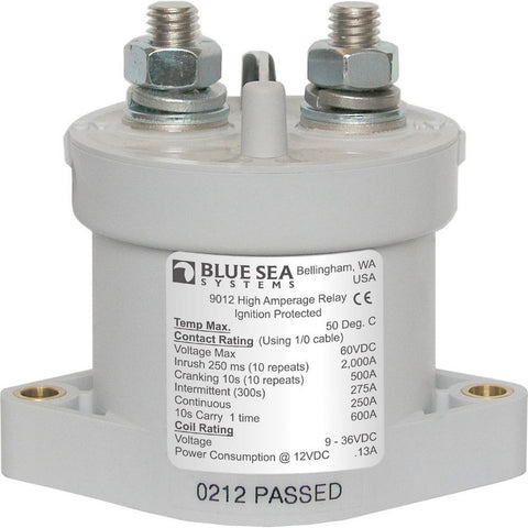 Blue Sea 9012 L Solenoid Switch - 12-24VDC - 250A