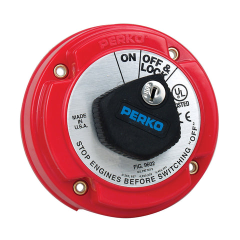 Perko Medium Duty Main Battery Disconnect Switch w/Key Lock