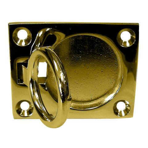 Whitecap Flush Pull Ring - Polished Brass - 2" x 2-1/2"