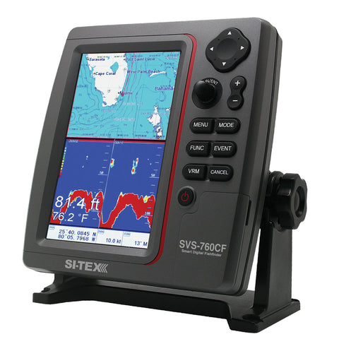 SI-TEX SVS-760CF Dual Frequency Chartplotter/Sounder w/ C-Map 4D Chart