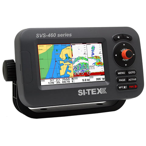 SI-TEX SVS-460CE Chartplotter - 4.3" Color Screen w/Internal  External GPS Antennas  Navionics+ Flexible Coverage
