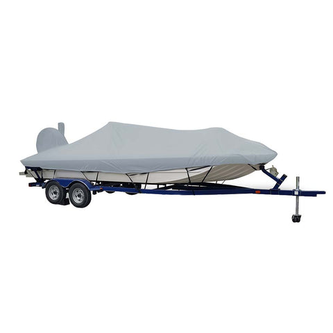 Carver Sun-DURA Extra Wide Series Styled-to-Fit Boat Cover f/21.5 Aluminum Modified V Jon Boats - Grey
