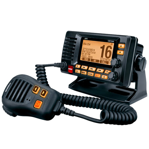 Uniden UM725 Fixed Mount VHF w/GPS  Bluetooth - Black