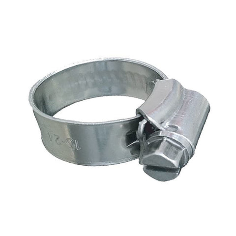 Trident Marine 316 SS Non-Perforated Worm Gear Hose Clamp - 3/8" Band - 5/8"15/16" Clamping Range - 10-Pack - SAE Size 8